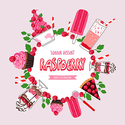 백그라운드 일러스트 디저트 여름음식 프레임 사람없음 여름 컵케이크 빙수 파르페 소프트아이스크림 라즈베리파이 막대아이스크림 국내일러스트 AI파일 계절 음식 아이스크림 케이크 파일형식 벡터 여름_계절