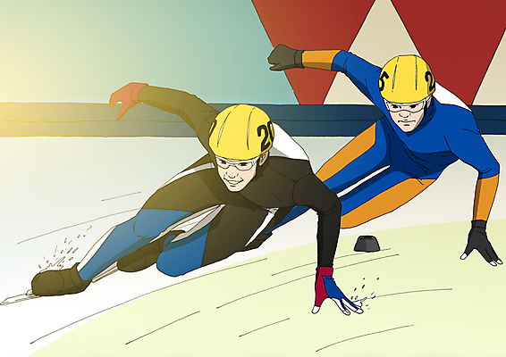 PSD 남자 올림픽 일러스트 운동선수 동계올림픽 실내 성인 두명 스케이트 스피드스케이팅 스케이트장 스케이트복 스케이트선수 국내일러스트 스포츠용품 스포츠 스포츠시설 사람 내부 스케이팅 파일형식