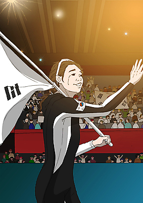 PSD 여자 올림픽 일러스트 운동선수 실내 여러명 성인 기쁨 우승 군중 태극기 눈물 국내일러스트 감정 스포츠 다수 사람 내부 최고 국기 파일형식