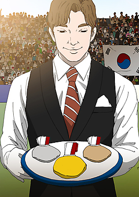 주간 PSD 남자 올림픽 일러스트 여러명 성인 야외 태극기 금메달 동메달 시상 은메달 국내일러스트 자연요소 스포츠 다수 사람 국기 메달 파일형식