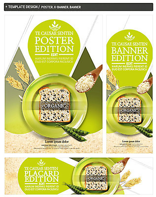 PSD 접시 배너 배너템플릿 가로배너 ZIP 포스터 세로배너 식재료 사람없음 세트 숟가락 쌀 현수막 식빵 유기농 완두콩 이삭 템플릿 식기 웰빙 빵 콩 곡류 수저 가로 세로 파일형식