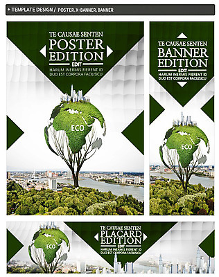 PSD 나무 배너 배너템플릿 가로배너 ZIP 포스터 세로배너 지구 빌딩 사람없음 강 세트 자연보호 환경 그린캠페인 현수막 도시 에코 식물 템플릿 캠페인 자연 건물 가로 세로 보호 파일형식