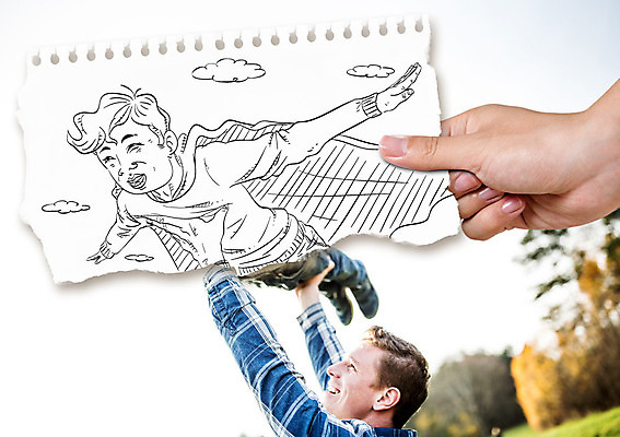 서양인 손 남자 아들 어린이 가족 포토일러 웃음 들기 성인 두명 아빠 망토 스케치 스케치북 비행기놀이 이미지편집 AI파일 외국인 편집이미지 관계 모션 놀이 학용품 표정 미술 사람 신체부위 파일형식 벡터