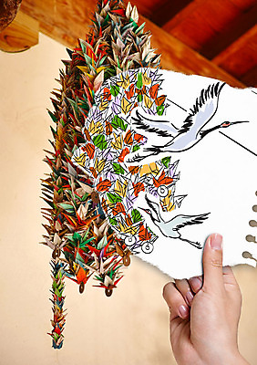 손 포토일러 매달리기 신체부위 학 스케치 스케치북 종이학 이미지편집 AI파일 편집이미지 모션 조류 학용품 미술 사람 종이접기 파일형식 벡터