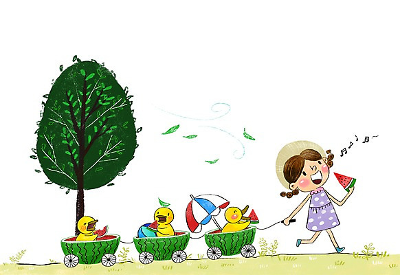 PSD 나무 여자 어린이 음표 일러스트 여름음식 수박 오리 한명 여름 파라솔 비치볼 즐거움 기차모형 제철음식 제철과일 국내일러스트 식물 1 기호 계절 감정 음악 음식 과일 공 조류 바캉스용품 사람 모형 제철 파일형식 여름_계절