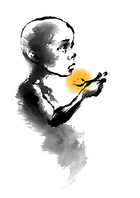 PSD 일러스트 캘리그라피 한명 소년 상반신 숟가락 기아 배고픔 먹 사회복지 복지 난민 영양실조 구호활동 국내일러스트 1 남자 어린이 서예 수저 사람 사회이슈 파일형식