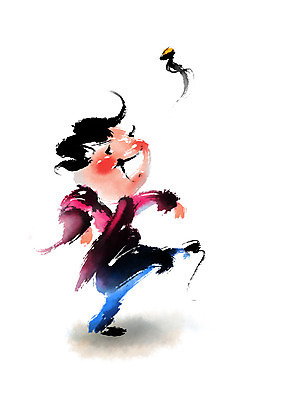 PSD 한국전통 전통문화 일러스트 캘리그라피 놀이 한명 소년 놀이용품 전통놀이 제기 제기차기 국내일러스트 1 전통 남자 문화 어린이 한국 사람 오브젝트 파일형식