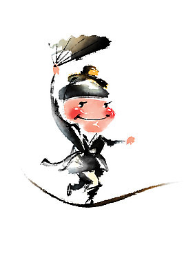 PSD 한국전통 남자 전통문화 밧줄 일러스트 캘리그라피 한명 전통놀이 광대 부채 한복 외줄타기 줄타기광대 국내일러스트 1 전통 문화 줄 놀이 한국 사람 묘기 전통의상 줄타기 파일형식