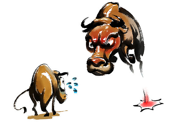 PSD 한국전통 전통문화 두마리 일러스트 캘리그라피 사람없음 놀람 분노 소 소싸움 국내일러스트 전통 감정 문화 2 포유류 한국 표정 전통놀이 파일형식