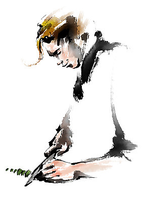 PSD 남자 일러스트 캘리그라피 요리 한명 상반신 성인 요리사 재료손질 식칼 칼질 국내일러스트 직업 1 모션 주방용품 사람 손질 파일형식