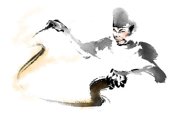 PSD 남자 일러스트 캘리그라피 붓터치 요리사모자 요리 한명 상반신 성인 요리사 반죽 수타 국내일러스트 직업 모자_잡화 1 사람 파일형식