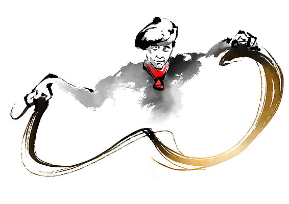 PSD 남자 일러스트 캘리그라피 붓터치 요리사모자 요리 한명 상반신 성인 요리사 반죽 수타 국내일러스트 직업 모자_잡화 1 사람 파일형식