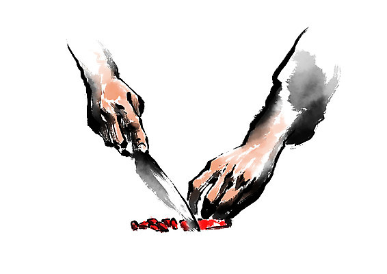 PSD 손 일러스트 캘리그라피 요리 한명 손짓 신체부위 요리사 재료손질 식칼 칼질 국내일러스트 직업 1 모션 주방용품 사람 손질 파일형식