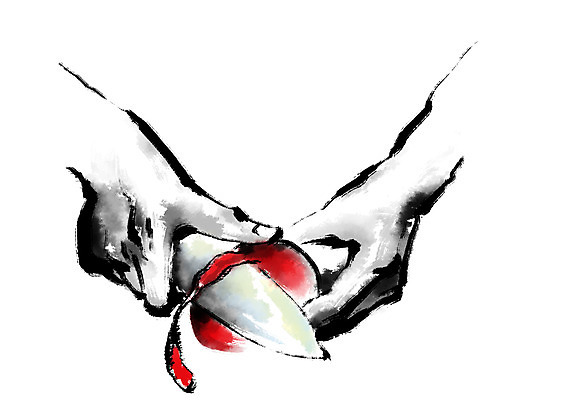 PSD 손 일러스트 캘리그라피 손짓 신체부위 나이프 사과 사과깎기 국내일러스트 식기 과일 모션 사람 칼 파일형식