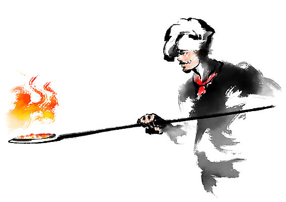 PSD 남자 일러스트 캘리그라피 불 요리사모자 요리 한명 상반신 요리사 화덕피자 국내일러스트 자연요소 직업 모자_잡화 1 피자 사람 파일형식