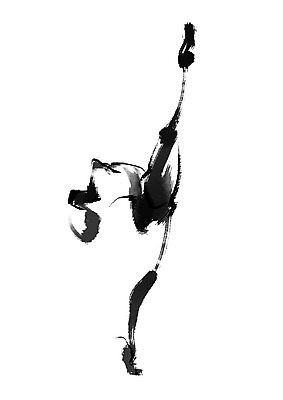 전신 PSD 여자 포즈 일러스트 캘리그라피 붓터치 한명 서기 사람 성인 유연 리듬체조 국내일러스트 1 스포츠 모션 파일형식