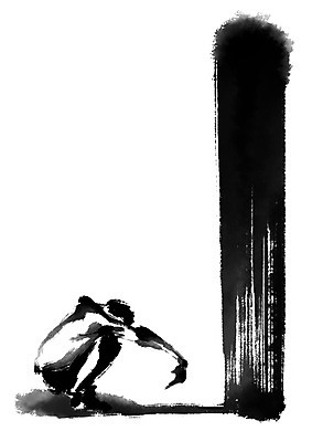 전신 PSD 남자 벽 일러스트 캘리그라피 붓터치 한명 사람 앉기 성인 좌절 주저앉기 국내일러스트 1 감정 컨셉 모션 파일형식