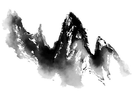 PSD 일러스트 캘리그라피 자연 붓터치 산 수묵화 풍경 사람없음 먹 국내일러스트 서예 미술 생태계 파일형식