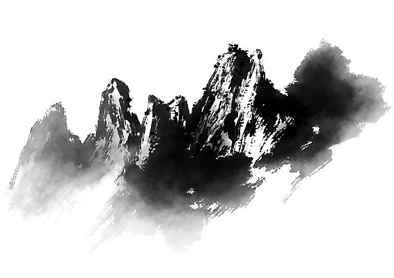 PSD 일러스트 캘리그라피 자연 붓터치 산 수묵화 풍경 사람없음 먹 국내일러스트 서예 미술 생태계 파일형식