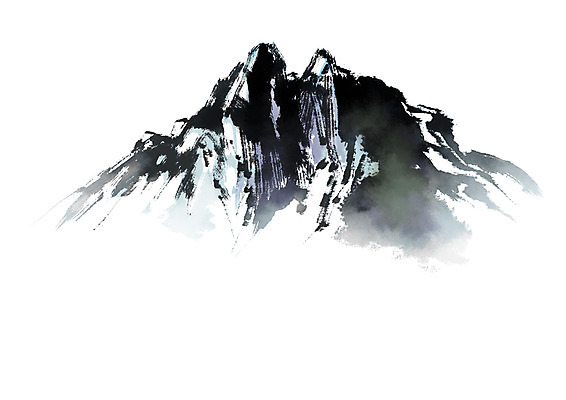 PSD 일러스트 캘리그라피 자연 붓터치 산 수묵화 풍경 사람없음 먹 국내일러스트 서예 미술 생태계 파일형식