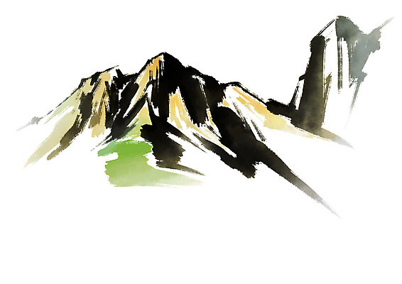 PSD 일러스트 캘리그라피 자연 붓터치 산 수묵화 풍경 사람없음 먹 국내일러스트 서예 미술 생태계 파일형식