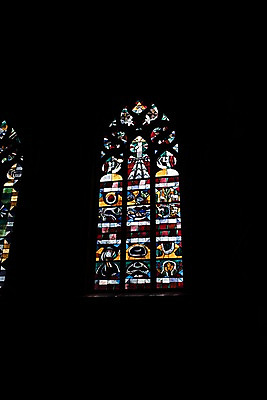 포토 JPG 독일 실내 풍경 사람없음 성당 어둠 스테인드글라스 브레멘 성페트리대성당 국내포토 유럽 종교건축 유리 내부 파일형식