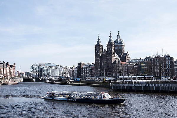 포토 JPG 풍경 사람없음 건물 강 도시 네덜란드 암스테르담 선박 국내포토 건축물 유럽 수상교통 파일형식