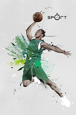 PSD 남자 스포츠 포즈 올림픽 일러스트 캘리그라피 하계올림픽 농구 농구공 한명 성인 운동 농구선수 역동적 농구복 덩크슛 국내일러스트 1 컨셉 공 운동선수 건강 사람 운동복 구기 파일형식