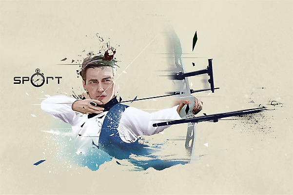 PSD 남자 스포츠 포즈 올림픽 일러스트 캘리그라피 하계올림픽 화살 한명 성인 운동 활 역동적 양궁 양궁선수 국내일러스트 1 컨셉 운동선수 건강 사람 파일형식