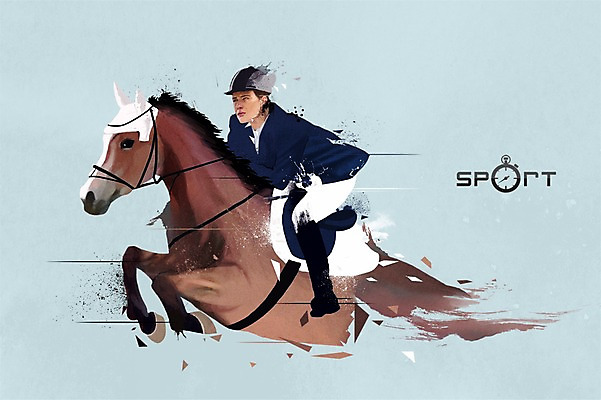 PSD 여자 스포츠 포즈 올림픽 일러스트 캘리그라피 하계올림픽 한명 성인 운동 말_동물 승마 역동적 승마복 승마선수 국내일러스트 1 컨셉 포유류 운동선수 건강 사람 파일형식