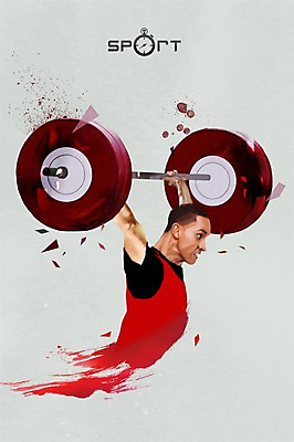 PSD 남자 스포츠 포즈 올림픽 일러스트 캘리그라피 하계올림픽 한명 성인 운동 역동적 역도 역도선수 역도경기 국내일러스트 1 컨셉 운동선수 건강 사람 경기 파일형식