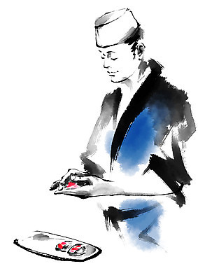 PSD 접시 남자 음식 일러스트 캘리그라피 요리사모자 요리 한명 상반신 성인 요리사 초밥 일본음식 국내일러스트 직업 모자_잡화 1 식기 사람 파일형식