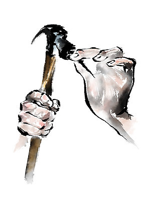 PSD 손 일러스트 캘리그라피 한명 손짓 신체부위 못 망치 공예 망치질 국내일러스트 1 모션 사람 취미 공구 파일형식