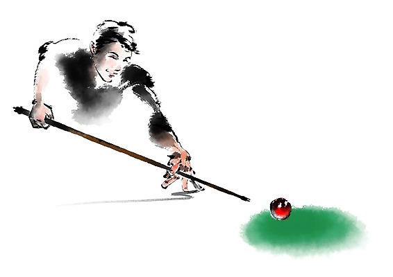 PSD 남자 일러스트 캘리그라피 한명 사람 상반신 성인 당구 당구공 당구채 국내일러스트 1 공 구기 당구용품 파일형식