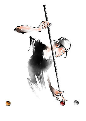 PSD 모자 남자 일러스트 캘리그라피 한명 사람 상반신 성인 당구 당구공 당구채 국내일러스트 1 잡화 공 구기 당구용품 파일형식