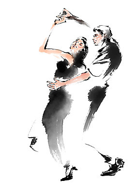 전신 PSD 여자 남자 일러스트 캘리그라피 서기 사람 성인 취미 두명 커플댄스 국내일러스트 모션 춤 파일형식