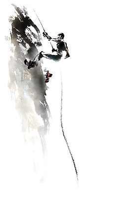 전신 PSD 남자 밧줄 일러스트 캘리그라피 레저 산 매달리기 한명 사람 성인 암벽 오르기 암벽등반 국내일러스트 1 줄 모션 등산 파일형식