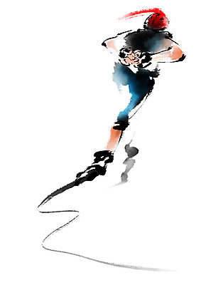 전신 PSD 남자 일러스트 캘리그라피 한명 사람 성인 달리기 롤러블레이드 헬멧 묘기 뒷짐 국내일러스트 1 모션 취미 보호장비 파일형식