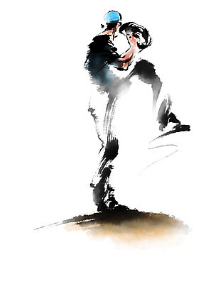 PSD 남자 일러스트 캘리그라피 한명 사람 성인 야구 야구선수 야구글러브 던지기 투수 와인드업 국내일러스트 1 모션 운동선수 구기 글러브 파일형식