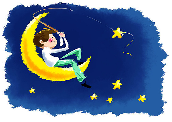 PSD 남자 별 일러스트 캘리그라피 상상 낚시 한명 사람 앉기 달 낚싯대 야간 국내일러스트 자연요소 1 모션 레저 낚시용품 파일형식