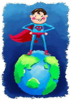 전신 PSD 남자 지구 허리손 일러스트 캘리그라피 윙크 한명 서기 사람 야간 망토 슈퍼맨 슈퍼맨의상 국내일러스트 자연요소 1 옷 포즈 모션 표정 영웅 파일형식