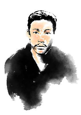 PSD 남자 일러스트 캘리그라피 한명 사람 상반신 성인 한국인 먹 역사인물 안중근 애국자 국내일러스트 1 서예 동양인 역사 위인 독립운동가 파일형식