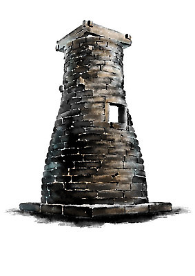 PSD 한국전통 건축물 전통문화 고건축 일러스트 캘리그라피 전통소품 사람없음 문화재 경주 오브젝트 첨성대 천문대 국내일러스트 전통 건축 문화 한국 경주_경상북도 경상북도 국보 파일형식