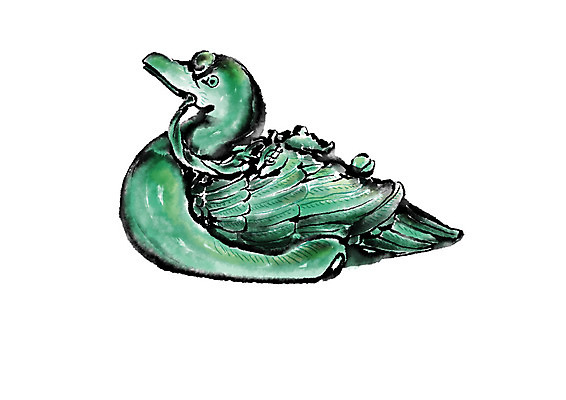 PSD 한국전통 전통문화 일러스트 캘리그라피 오리 전통소품 사람없음 장식 문화재 오브젝트 국내일러스트 전통 문화 조류 한국 파일형식