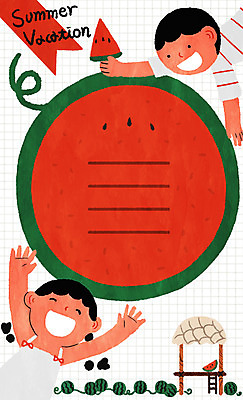 PSD 여자 남자 어린이 일러스트 여름음식 수박 여름방학 두명 여름 오두막 제철음식 제철과일 국내일러스트 계절 음식 과일 방학 사람 제철 파일형식 여름_계절
