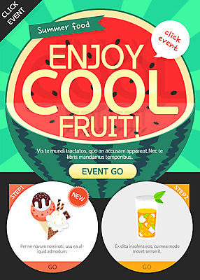 PSD 템플릿 웹템플릿 여름음식 수박 이벤트페이지 이벤트 사람없음 오렌지주스 아이스크림콘 이미지템플릿 음식 과일 과일주스 콘 페이지 파일형식 여름_계절