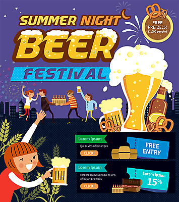 PSD 템플릿 여자 남자 웹템플릿 여름음식 맥주 이벤트페이지 이벤트 여러명 성인 파티 보리 맥주잔 맥주병 브레첼 이미지템플릿 음식 다수 술잔 술병 디저트 곡류 주류 사람 페이지 파일형식 여름_계절