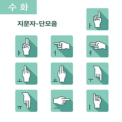 클립아트 아이콘 사람없음 세트 손모양 조합형타이포 지문자 단모음 2D아이콘 AI파일 모양 타이포그라피 모음 수화 파일형식 벡터 손_신체부위