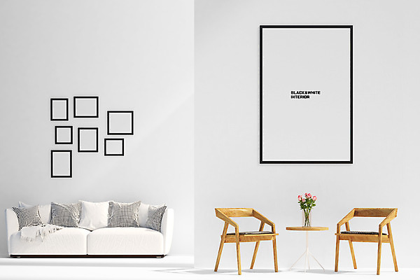 PSD 편집이미지 액자 거실 의자 탁자 사람없음 인테리어 소파 꽃병 공간 디지털합성 디지털아트 이미지편집 디자인 꽃 가구 파일형식