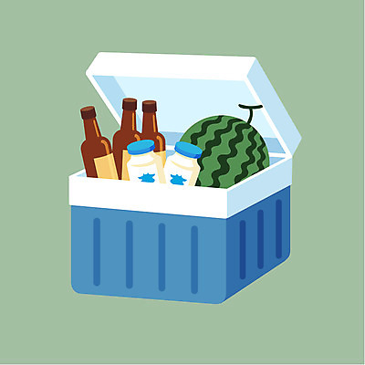 클립아트 아이콘 수박 캠핑도구 사람없음 우유 오브젝트 맥주병 아이스박스 2D아이콘 AI파일 과일 술병 유제품 맥주 캠핑 도구 파일형식 벡터